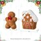 Christmas Gingerbread 15"H Man Shaped Pillow & 17"H House Shaped Pillow